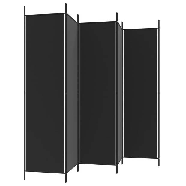 vidaXL Kamerscherm met 6 panelen 300x200 cm stof zwart