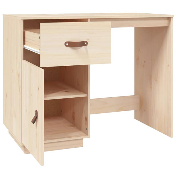 The Living Store Bureau - Bureau - 95x50x75 cm - Massief grenenhout