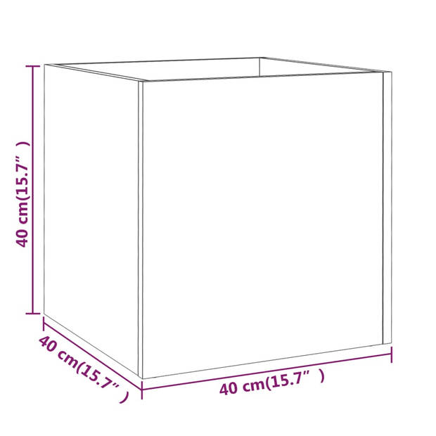 vidaXL Plantenbak 40x40x40 cm bewerkt hout sonoma eiken