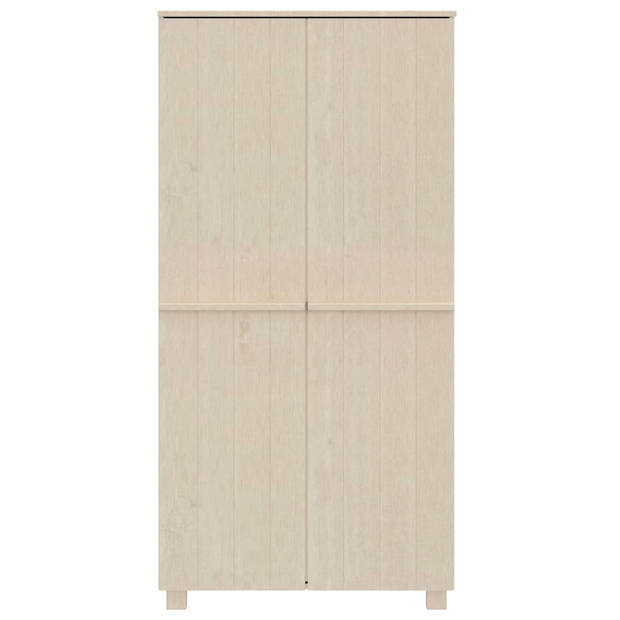 The Living Store HAMAR Houten Garderobe - 89 x 50 x 180 cm - Honingbruin - Massief grenenhout