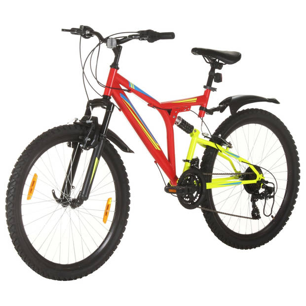 vidaXL Mountainbike 21 versnellingen 26 inch wielen 49 cm rood