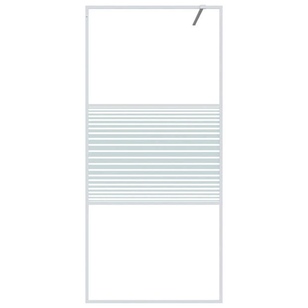 vidaXL Inloopdouchewand 90x195 cm transparant ESG-glas wit