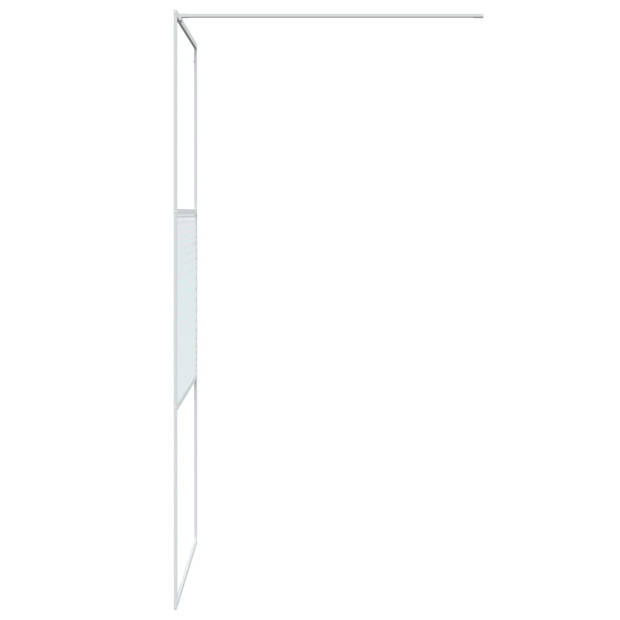 vidaXL Inloopdouchewand 90x195 cm transparant ESG-glas wit