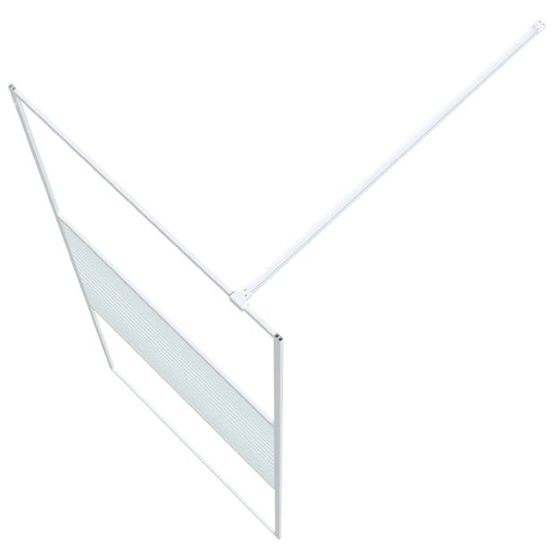 vidaXL Inloopdouchewand 90x195 cm transparant ESG-glas wit