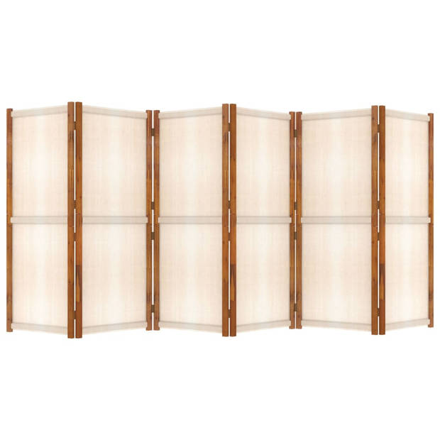 The Living Store Room Divider - Acaciahout - 420 x 180 cm - crèmewit