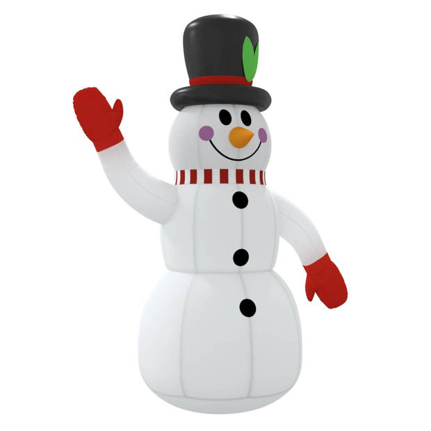 vidaXL Sneeuwpop opblaasbaar met LED's 240 cm
