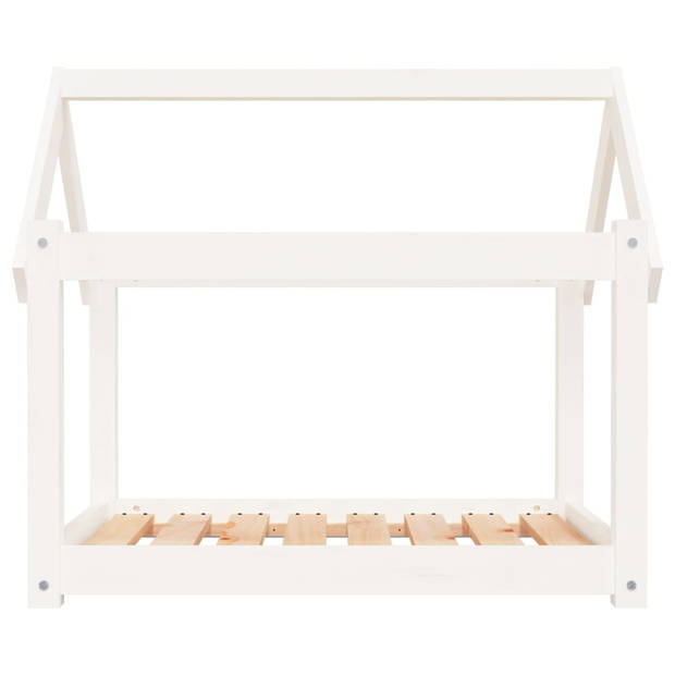 The Living Store Hondenmand Grenenhout - 81x60x70 cm - Wit