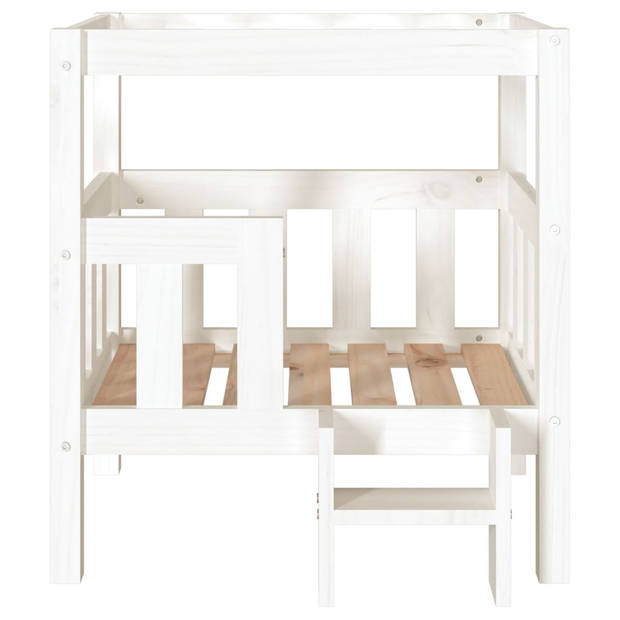 The Living Store Hondenmand - Supercoole - Hondenbed - 65.5 x 43 x 70 cm - Ken- Wit Grenenhout