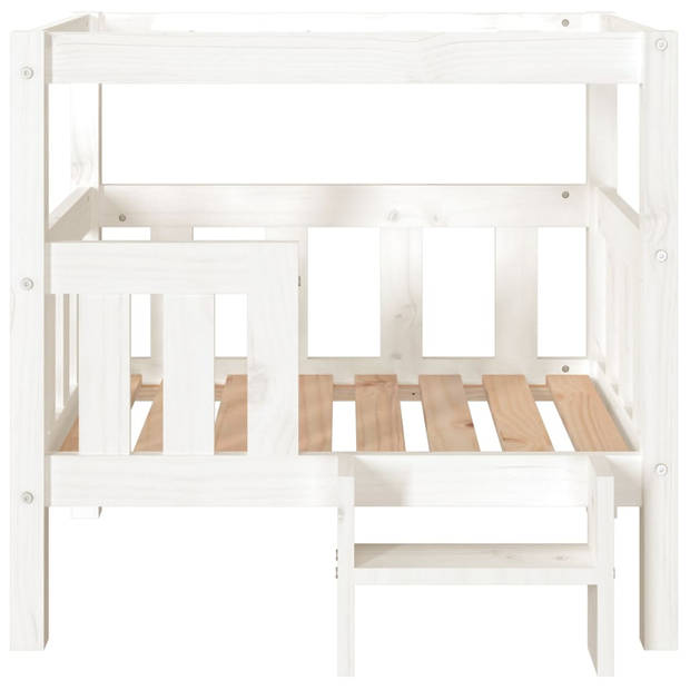 The Living Store Hondenmand x Met Stabiel Frame - 75.5 x 63.5 x 70 cm - Massief Grenenhout