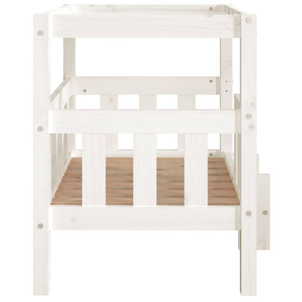 The Living Store Hondenmand x Met Stabiel Frame - 75.5 x 63.5 x 70 cm - Massief Grenenhout