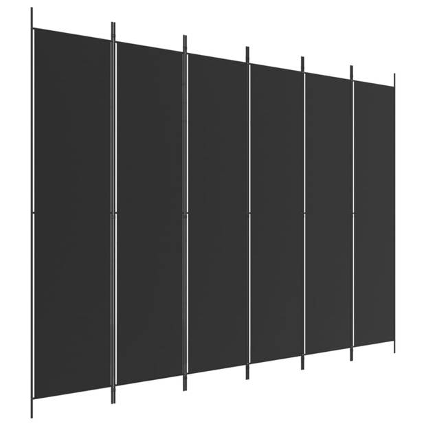 vidaXL Kamerscherm met 6 panelen 300x220 cm stof zwart