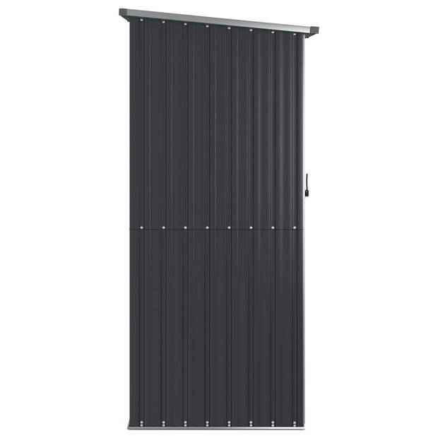 vidaXL Tuinschuur 118,5x97x209,5 cm gegalvaniseerd staal antraciet