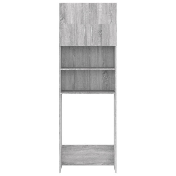 The Living Store waskasten - Grijs Sonoma Eiken - 64 x 25.5 x 190 cm