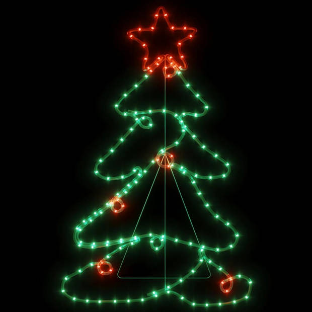 vidaXL Kerstfiguur boom met 144 LED's 88x56 cm