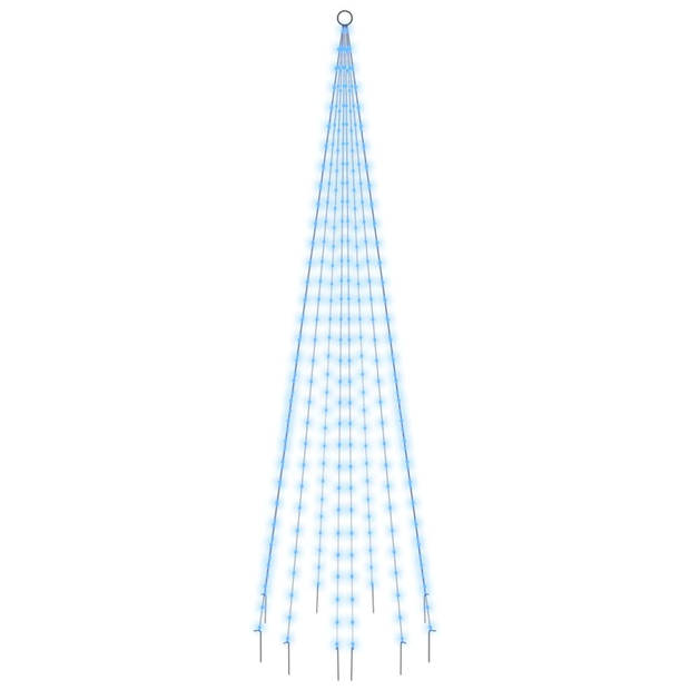 vidaXL Vlaggenmast kerstboom 310 LED's blauw 300 cm