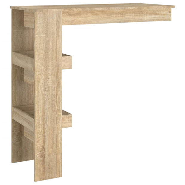 vidaXL Bartafel wandgemonteerd 102x45x103,5 cm bewerkt hout eikenkleur