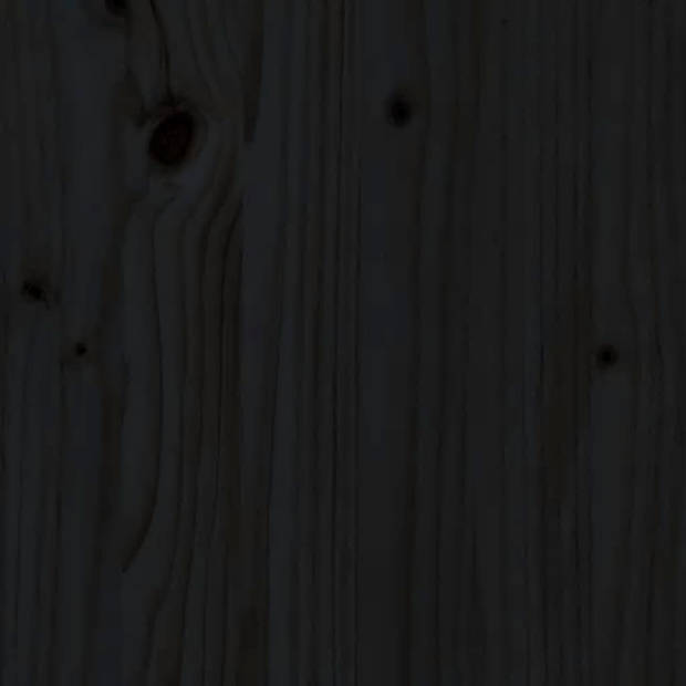 vidaXL Halbankje 80x40x60 cm massief grenenhout zwart
