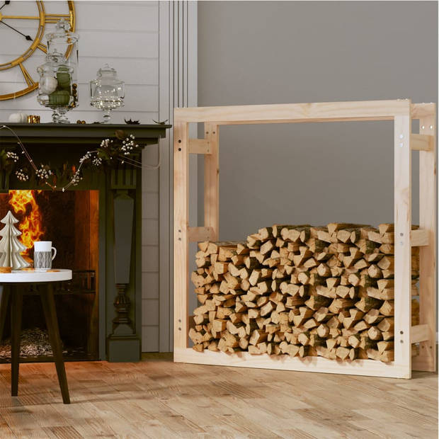 vidaXL Haardhoutrek 100x25x100 cm massief grenenhout