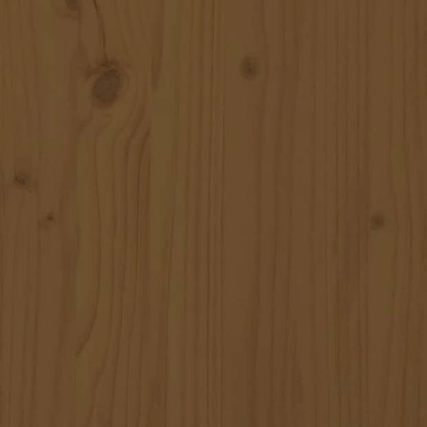 The Living Store Hondenmand - Rustiek massief grenenhout - Ondersteunende zijwanden - Tijdloos ontwerp - Honingbruin -