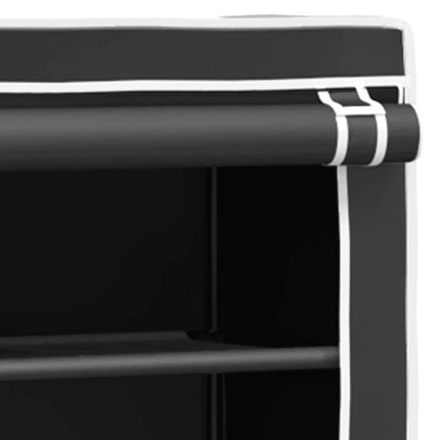 The Living Store Toiletrek 2-laags - 56 x 30 x 170 cm - Stevig - Ruimtebesparend - Flexibel gordijn - Opvallend ontwerp