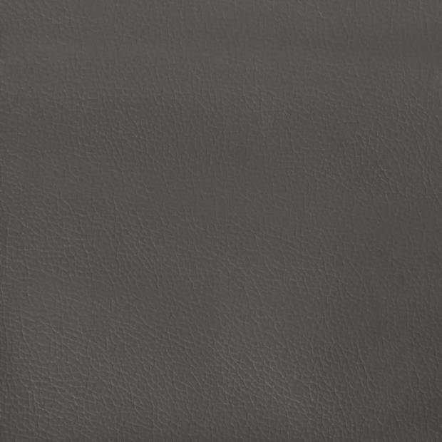 vidaXL Pocketveringmatras 100x200x20 cm kunstleer grijs