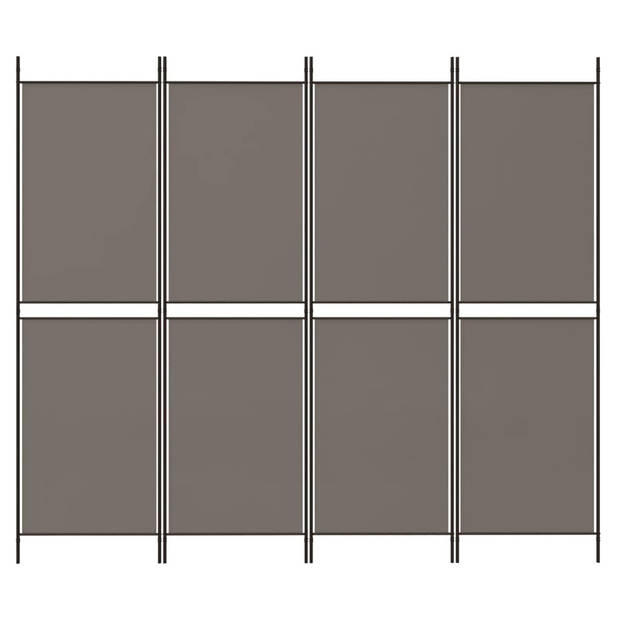 vidaXL Kamerscherm met 4 panelen 200x200 cm stof antracietkleurig