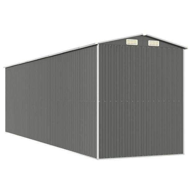 The Living Store Opslagcontainer - Gegalvaniseerd Staal - 192x689x223cm - Lichtgrijs
