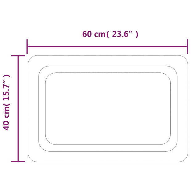 vidaXL Badkamerspiegel LED 40x60 cm