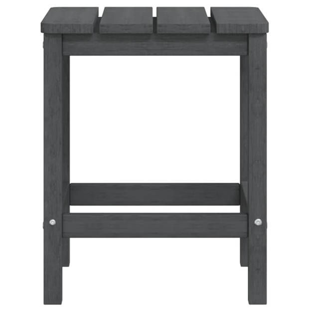 vidaXL Tuintafel Adirondack 38x38x46 cm HDPE antracietkleurig