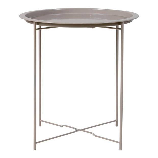 House Nordic Bijzettafel Anne rond 47 cm grijsbeige