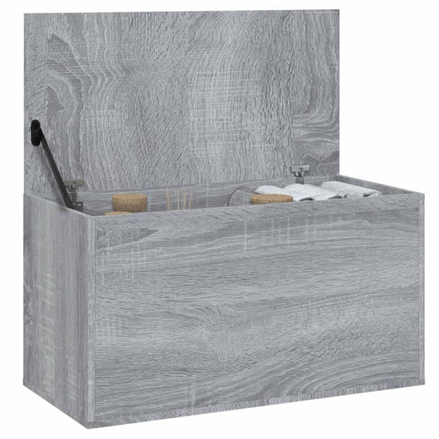 vidaXL Opbergkist 84x42x46 cm bewerkt hout grijs sonoma eikenkleurig