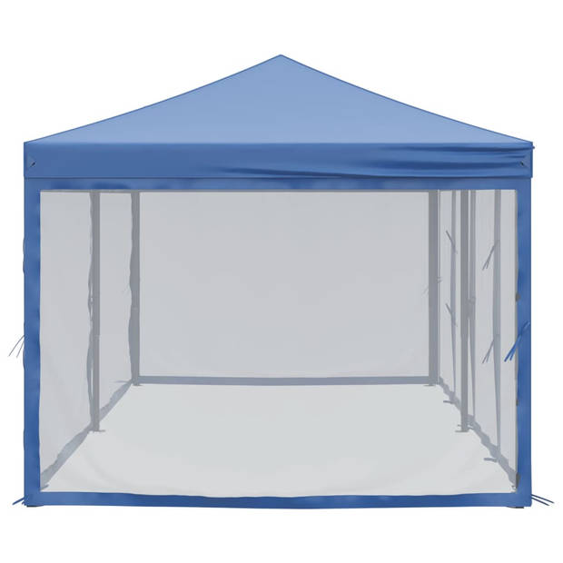 vidaXL Partytent inklapbaar met zijwanden 3x6 m blauw