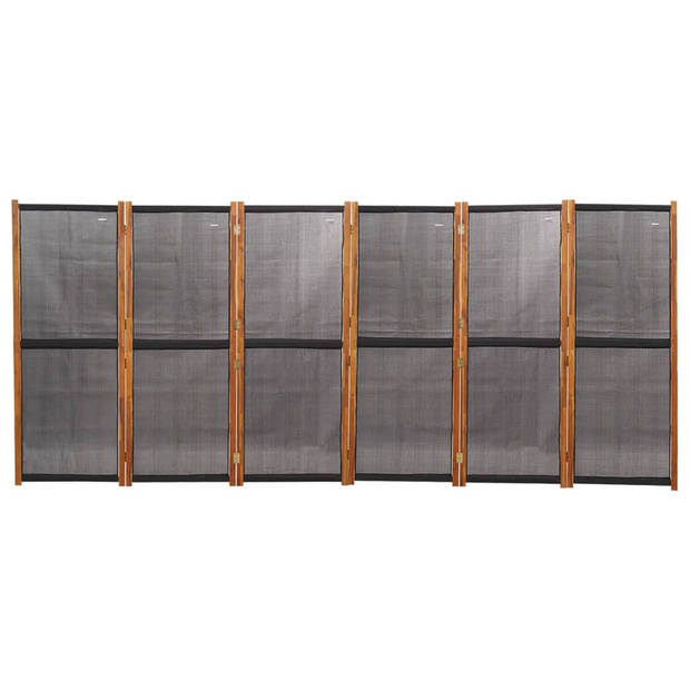 vidaXL Kamerscherm met 6 panelen 420x180 cm zwart