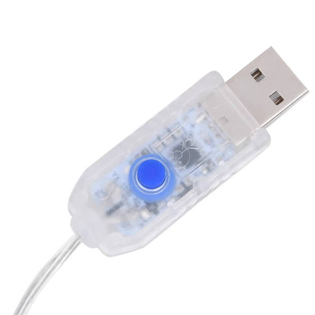 vidaXL Kerstrendieren 4 st 160 LED's acryl blauw