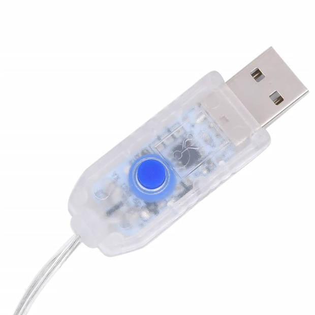 vidaXL Kerstrendieren 6 st 240 LED's acryl blauw