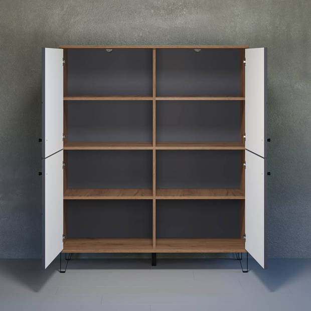 Montez dressoir 4 deuren, grafiet.