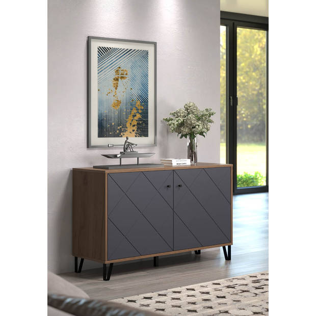 Montez dressoir 2 deuren, grafiet.