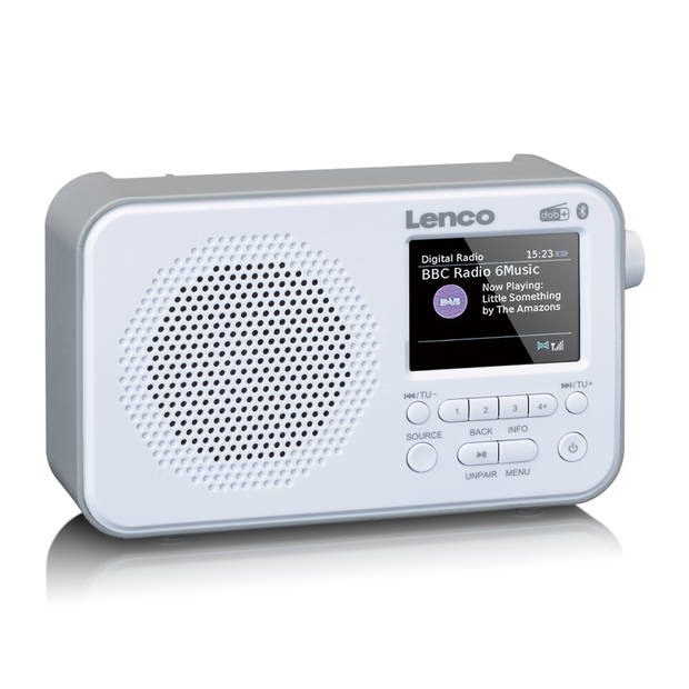 DAB+ FM radio met Bluetooth® Lenco Wit-Grijs