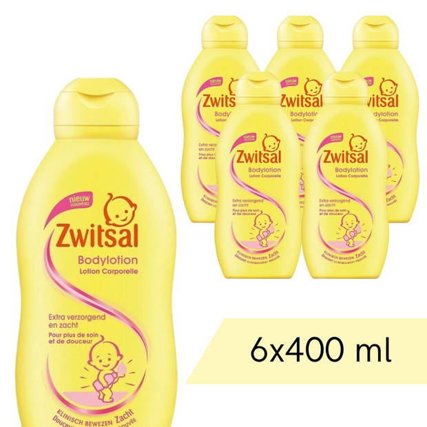 Voordeelverpakking: 6x Zwitsal Bodylotion - 400 ml