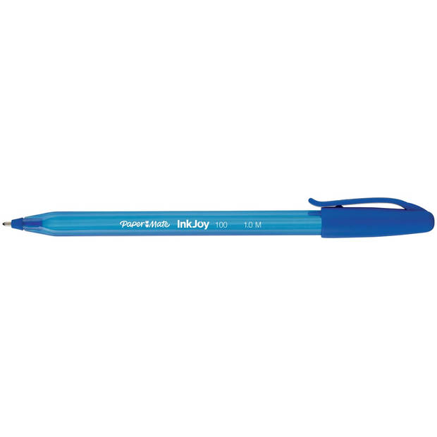 Paper Mate balpen InkJoy 100 met dop, blauw 50 stuks