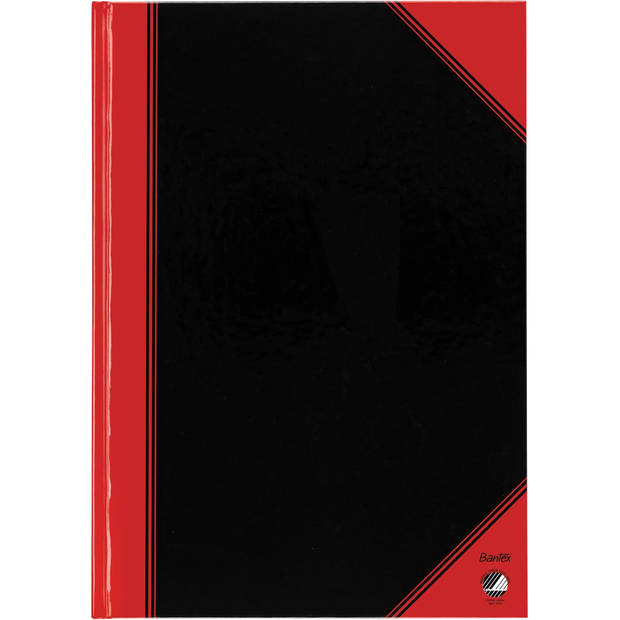 Bantex notitieboekje, ft A4, 192 bladzijden, gelijnd, rood en zwart 6 stuks