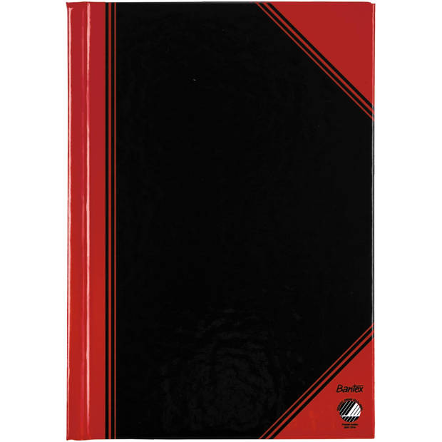 Bantex notitieboekje, ft A5, 192 bladzijden, gelijnd, rood en zwart 6 stuks