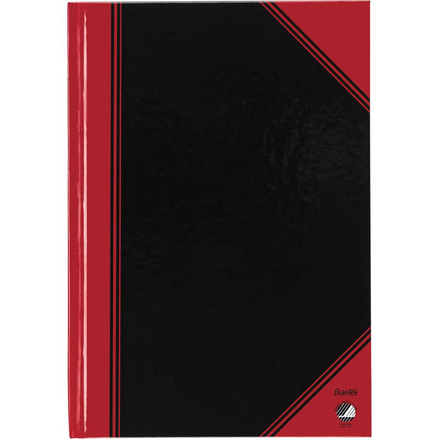 Bantex notitieboekje, ft A6, 192 bladzijden, gelijnd, rood en zwart 6 stuks