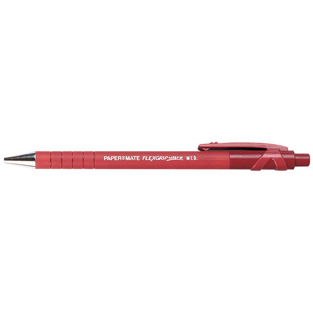 Paper Mate balpen Flexgrip Ultra RT medium, rood 12 stuks