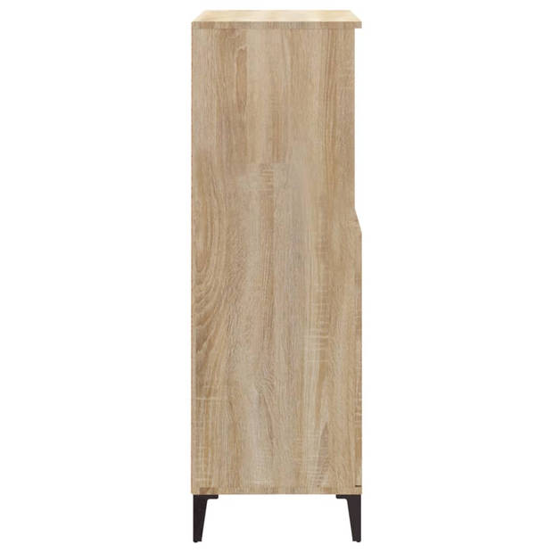 vidaXL Hoge kast 60x36x110 cm bewerkt hout sonoma eikenkleurig