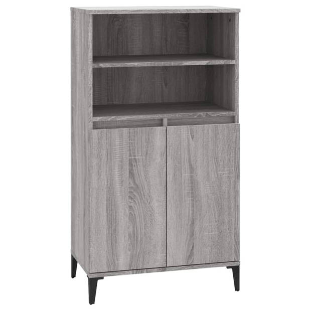 vidaXL Hoge kast 60x36x110 cm bewerkt hout grijs sonoma eikenkleurig