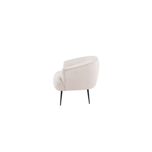 Derry fauteuil fluweel wit.