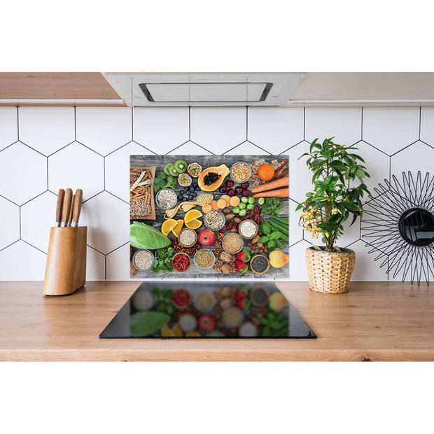 Spatscherm Groente en Fruit - 70x50 cm