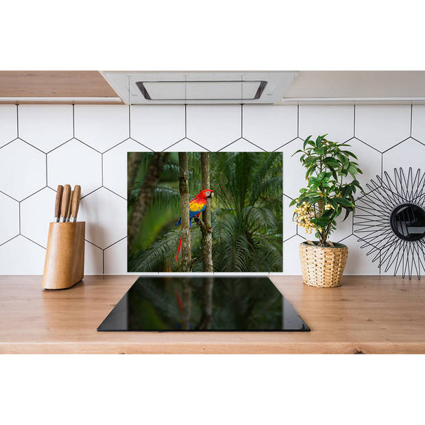 Spatscherm Jungle Parrot - 90x70 cm