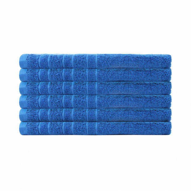Pure4u Luxe Hotel Handdoek - Jeans blauw - 6 stuks - 50x100cm - 550 g/m2
